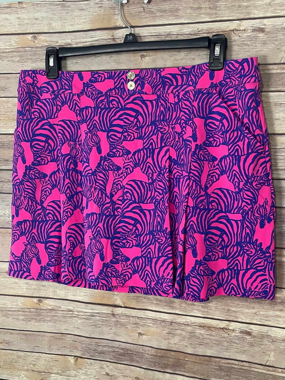 Lilly Pulitzer Luxletic Sz 16 Kimika Skort Skirt Pink Zebra UPF50+ NEW WITH TAGS - Picture 5 of 10